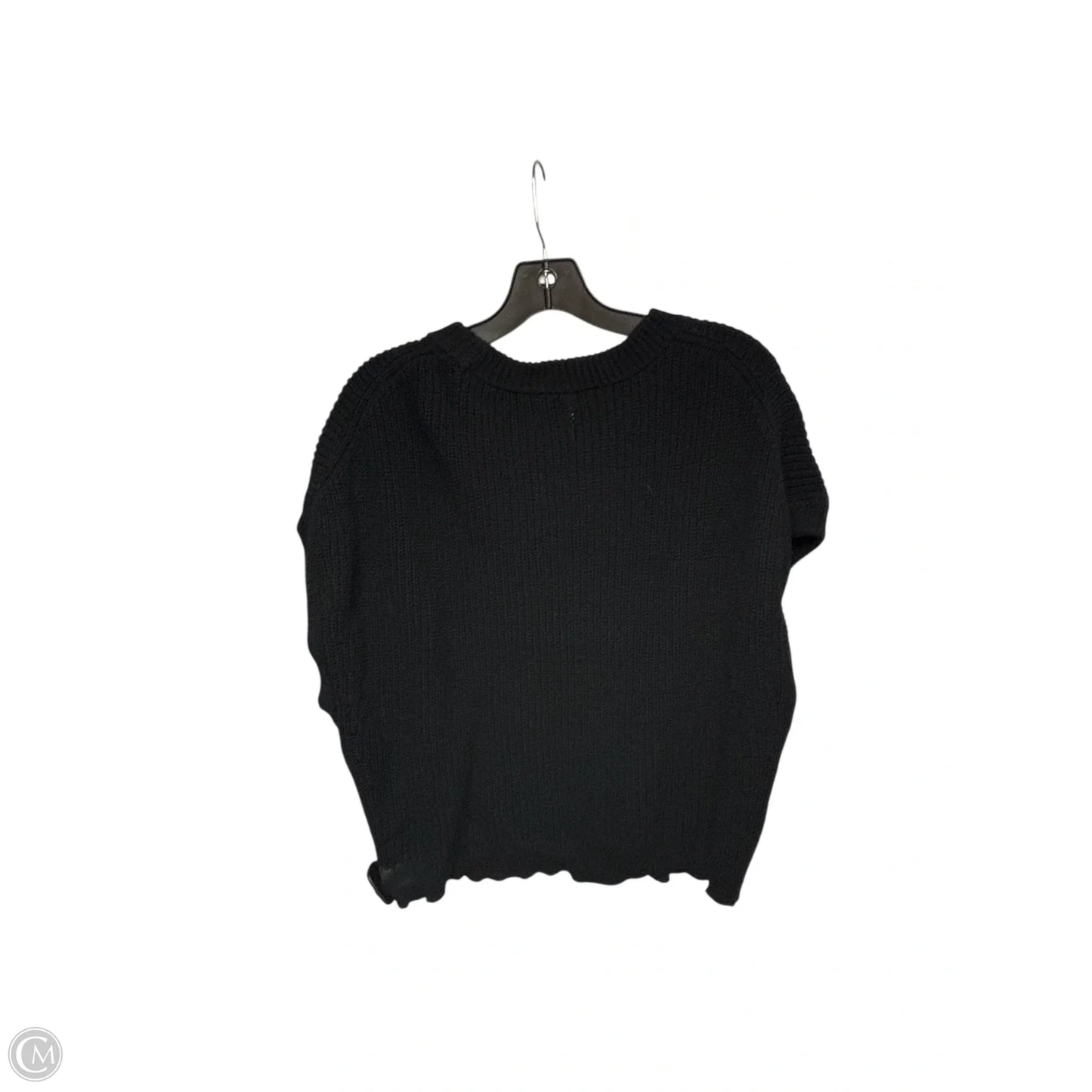 Sweater Short Sleeve By A New Day In Black, Size: Xl