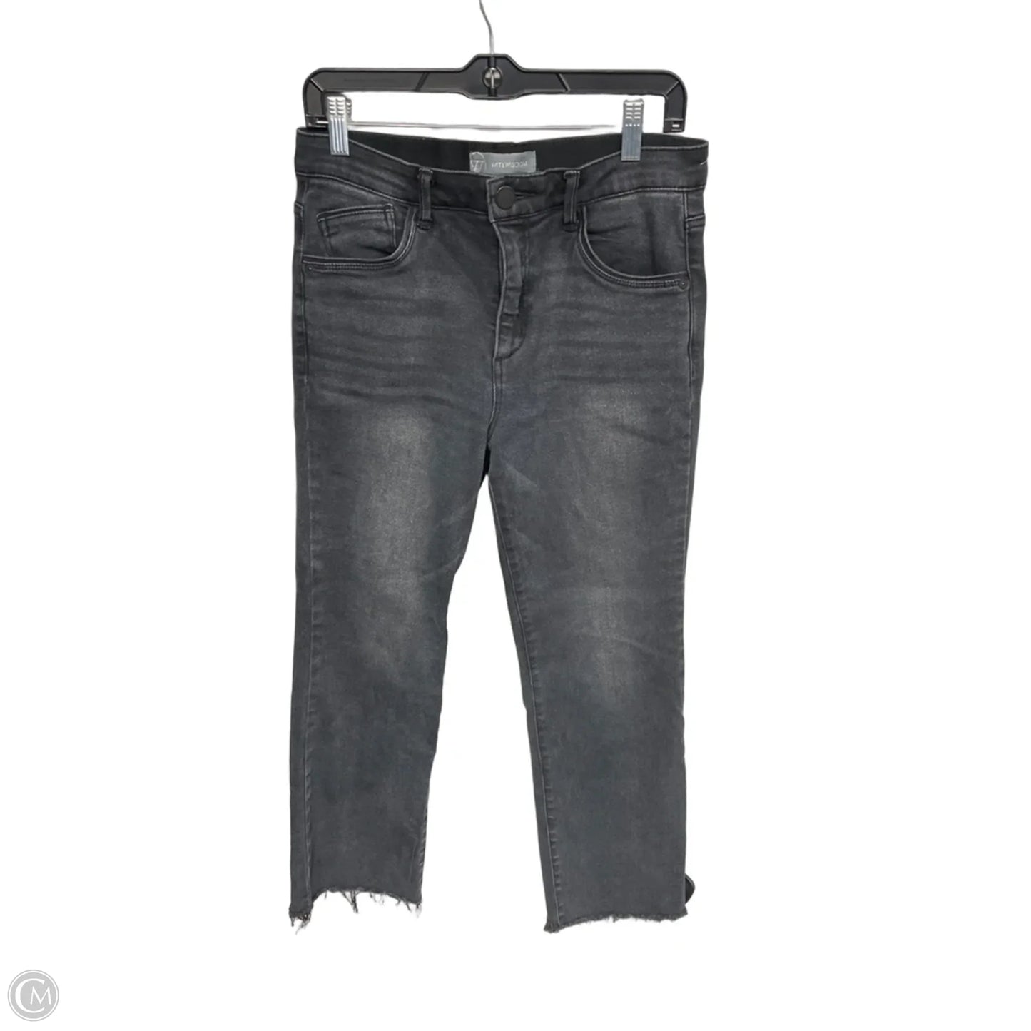 Jeans Straight By Wit & Wisdom In Black Denim, Size: 8