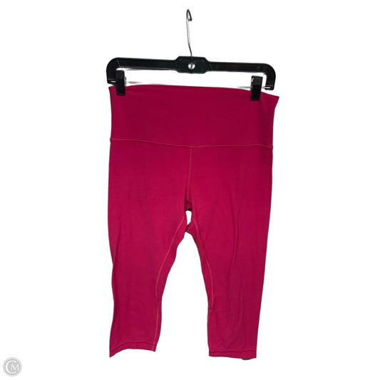 Athletic Capris By Lululemon In Pink, Size: M