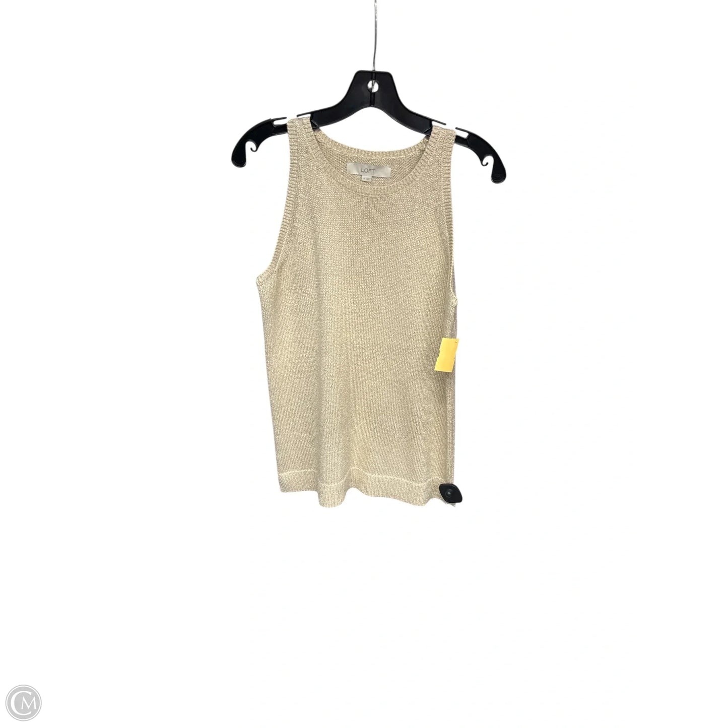 Top Sleeveless By Loft In Beige, Size: M
