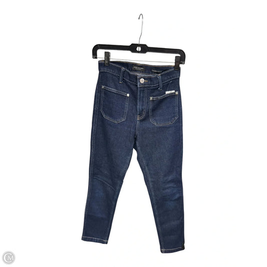 Jeans Straight By Banana Republic In Blue Denim, Size: 0