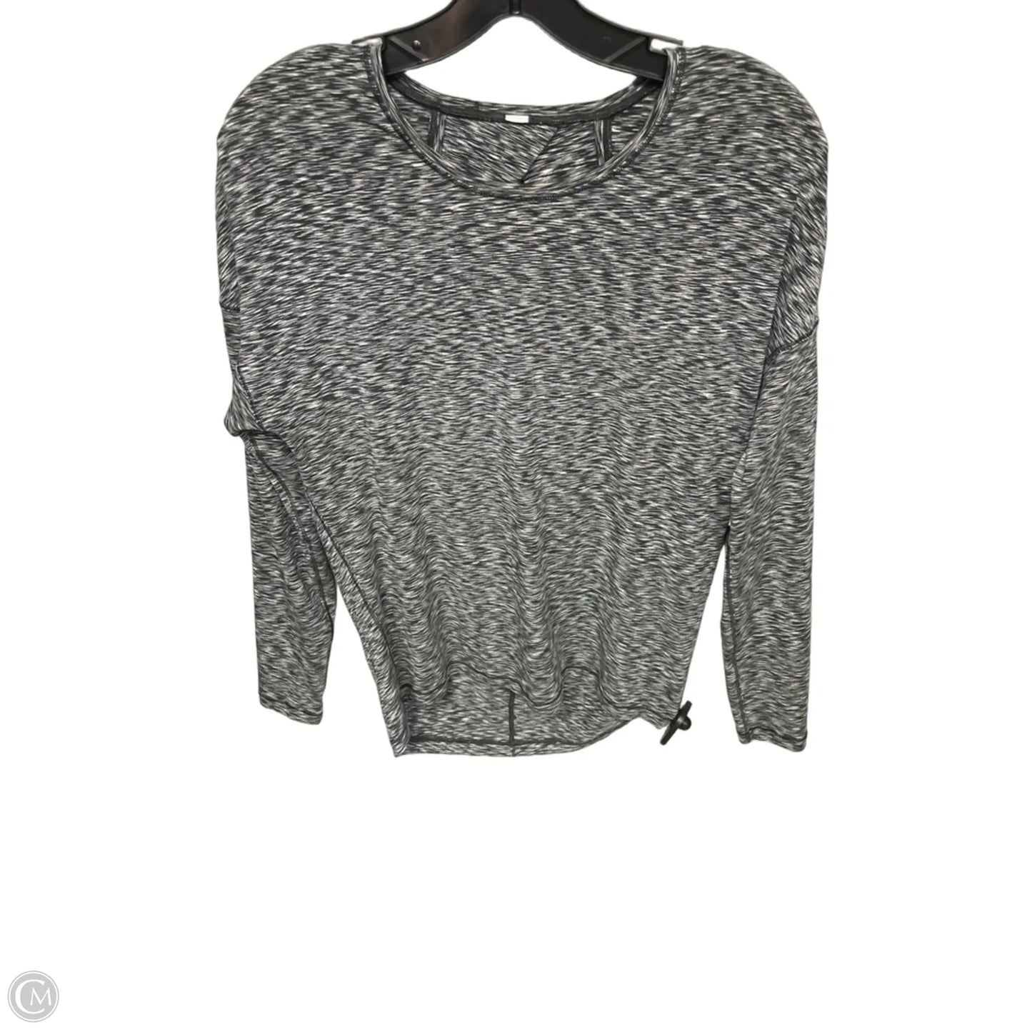 Athletic Top Long Sleeve Collar By Lululemon In Grey, Size: S