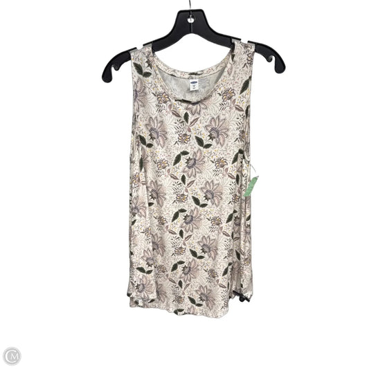 Top Sleeveless By Old Navy In Floral Print, Size: M