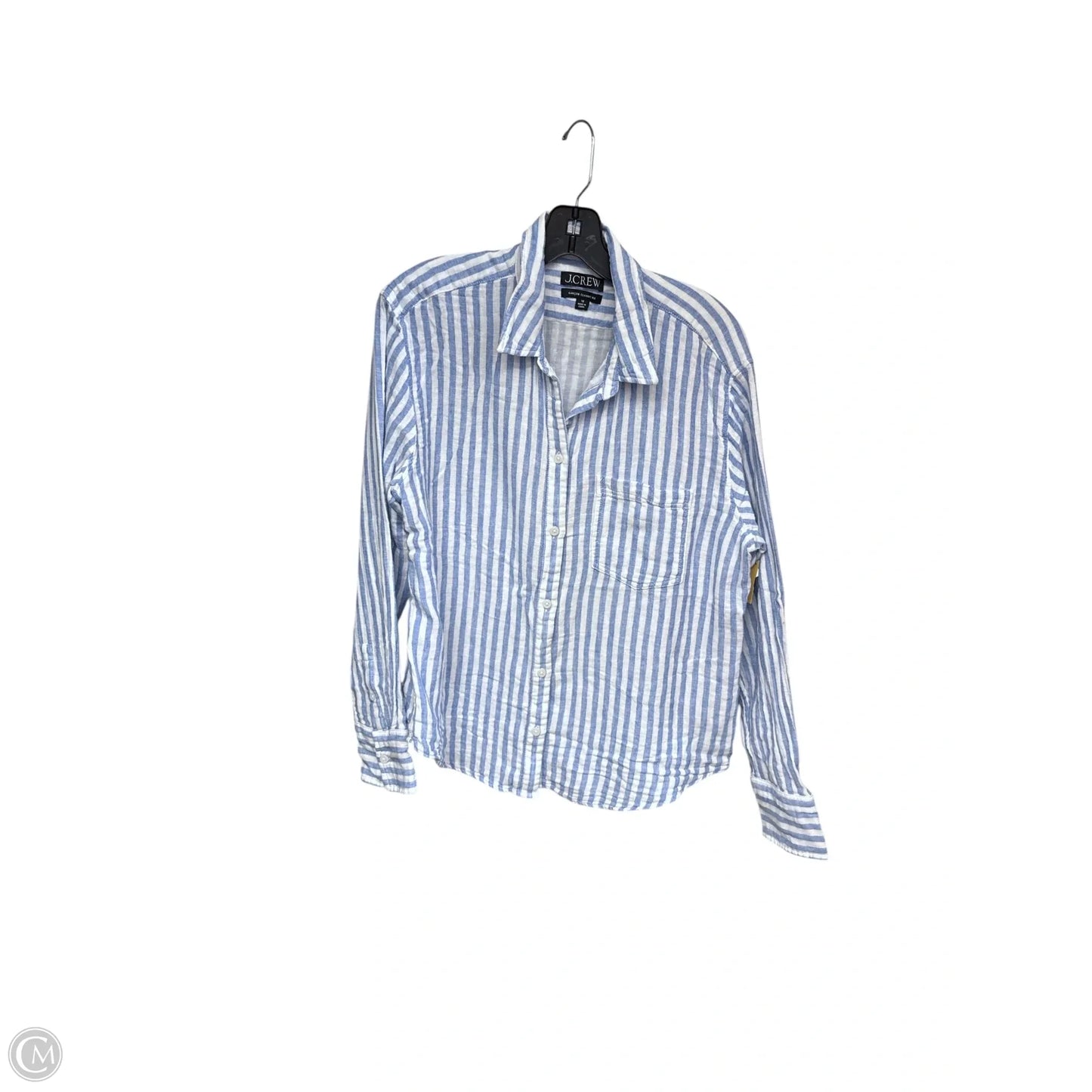 Top Long Sleeve By J. Crew In Striped Pattern, Size: 10