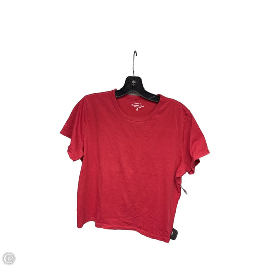 Top Short Sleeve By Abercrombie And Fitch In Red, Size: M