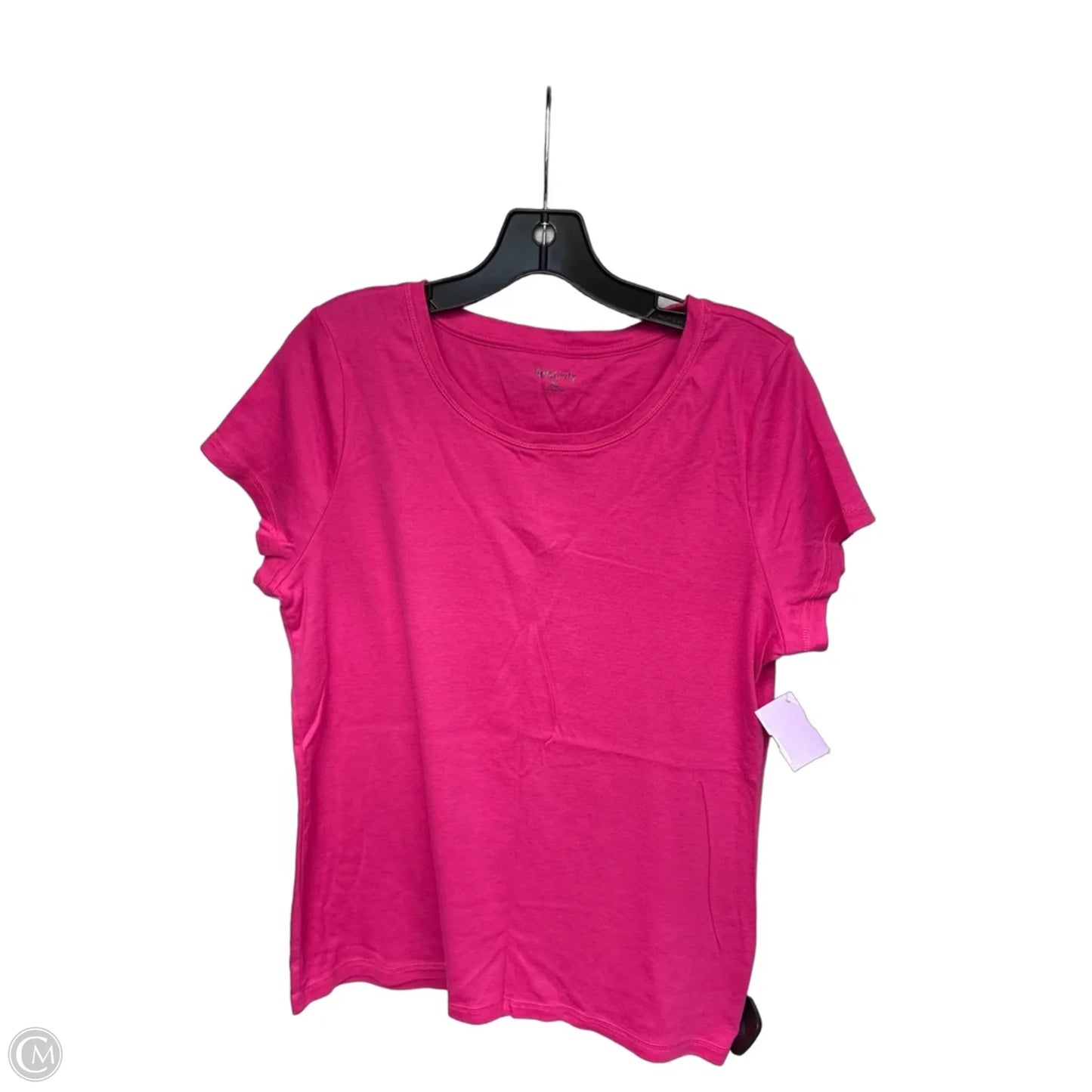 Top Short Sleeve By Relativity In Pink, Size: Xl