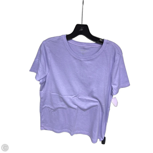 Top Short Sleeve By Relativity In Purple, Size: Xlp
