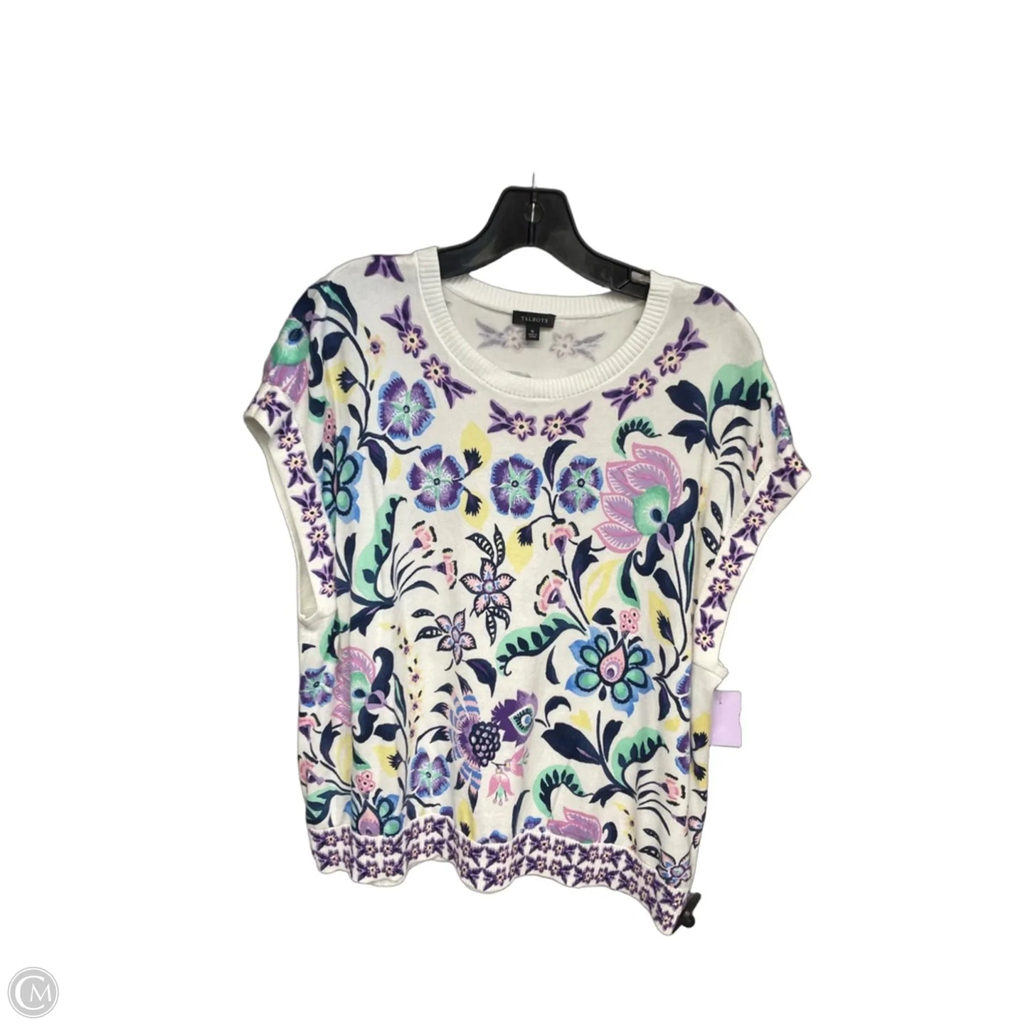 Top Sleeveless By Talbots In Floral Print, Size: Xl