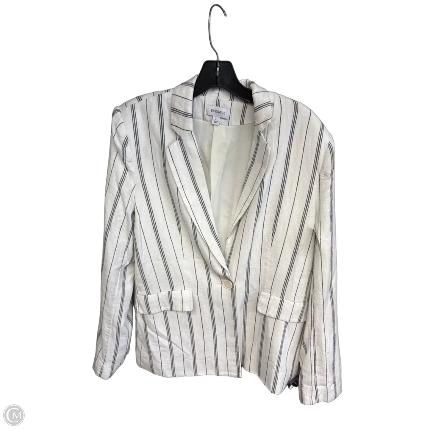 Blazer By Evereve In Striped Pattern, Size: L