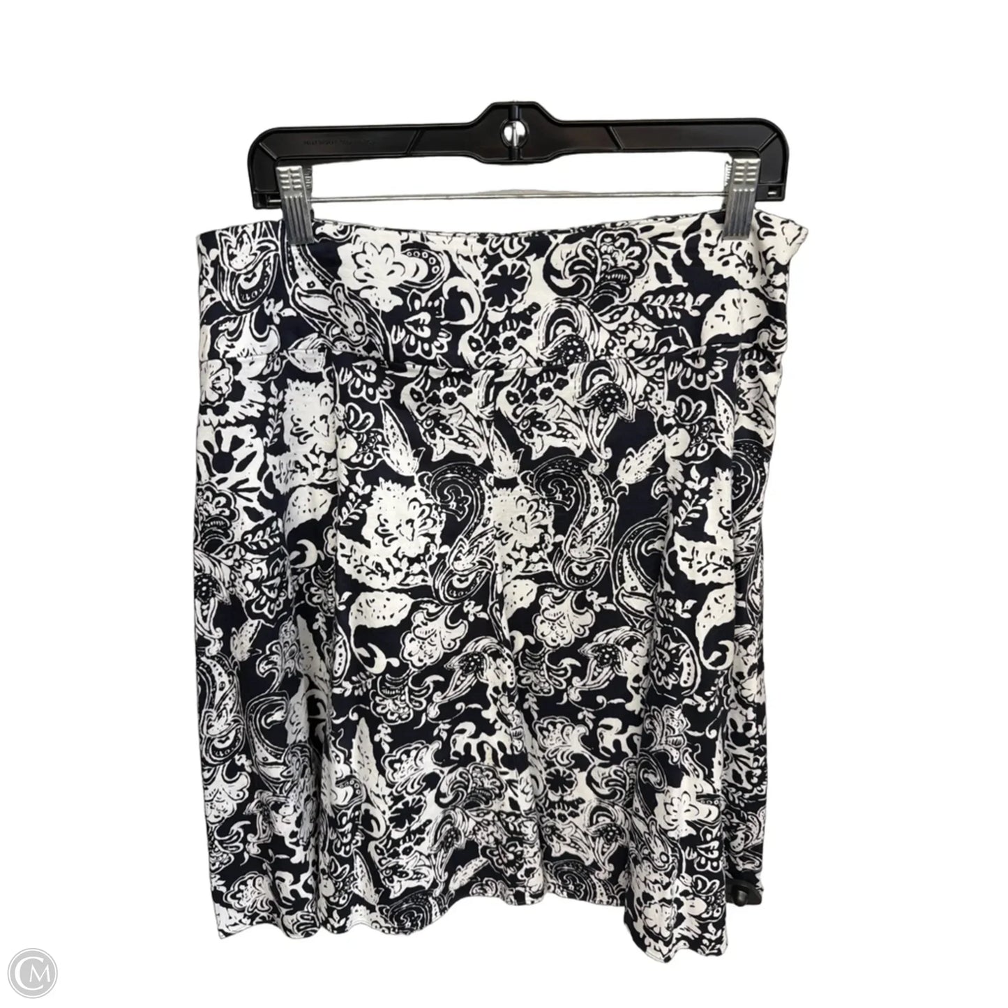 Skirt Midi By Chaps In Black & White, Size: 10