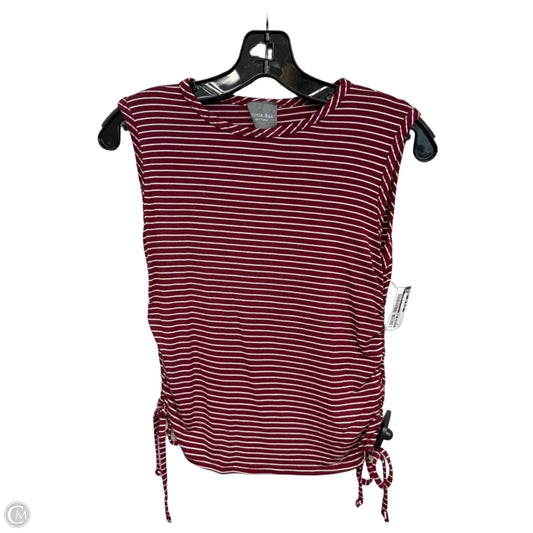 Top Sleeveless By Olivia Rae In Red & White, Size: S