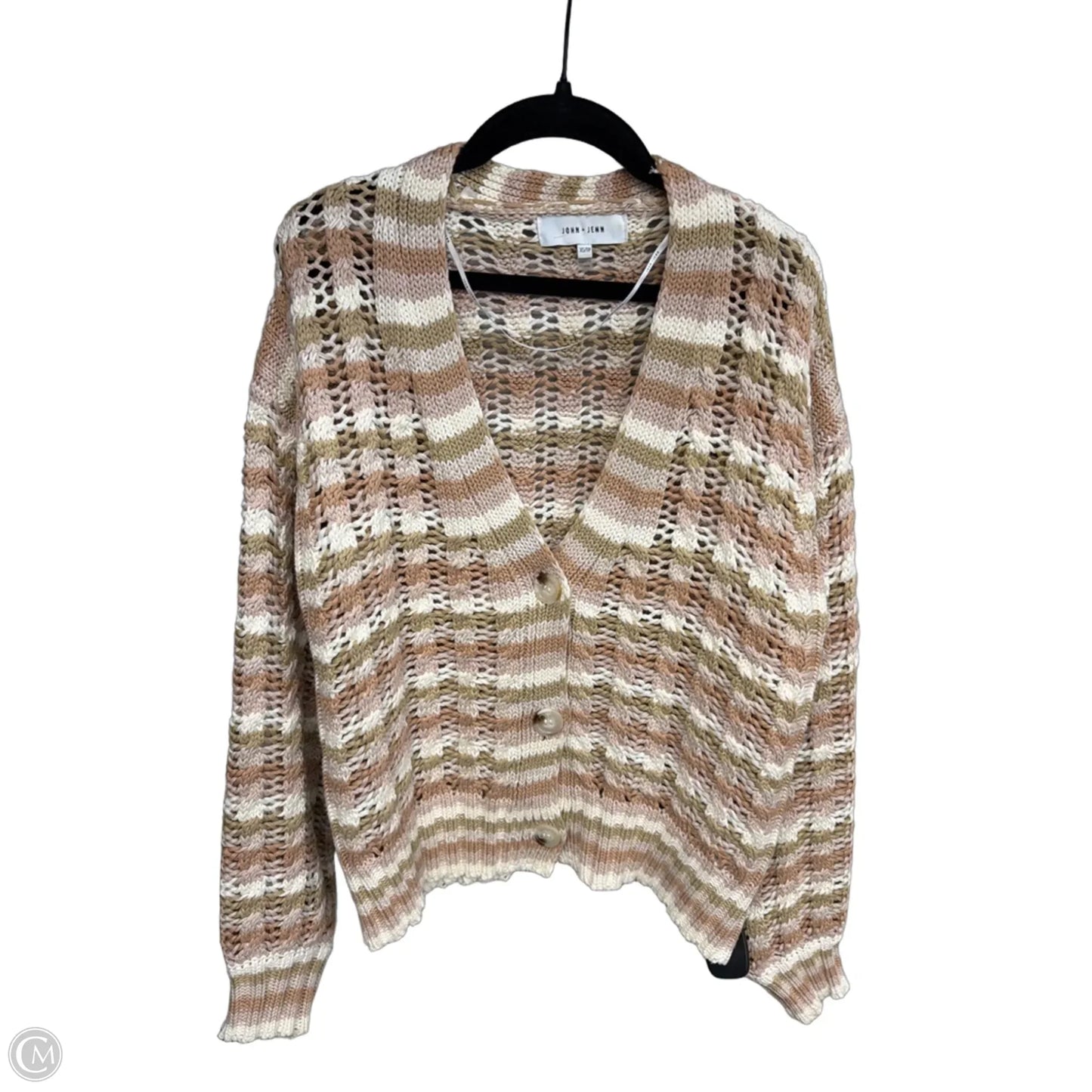 Cardigan By John + Jenn In Green & Pink, Size: Xs
