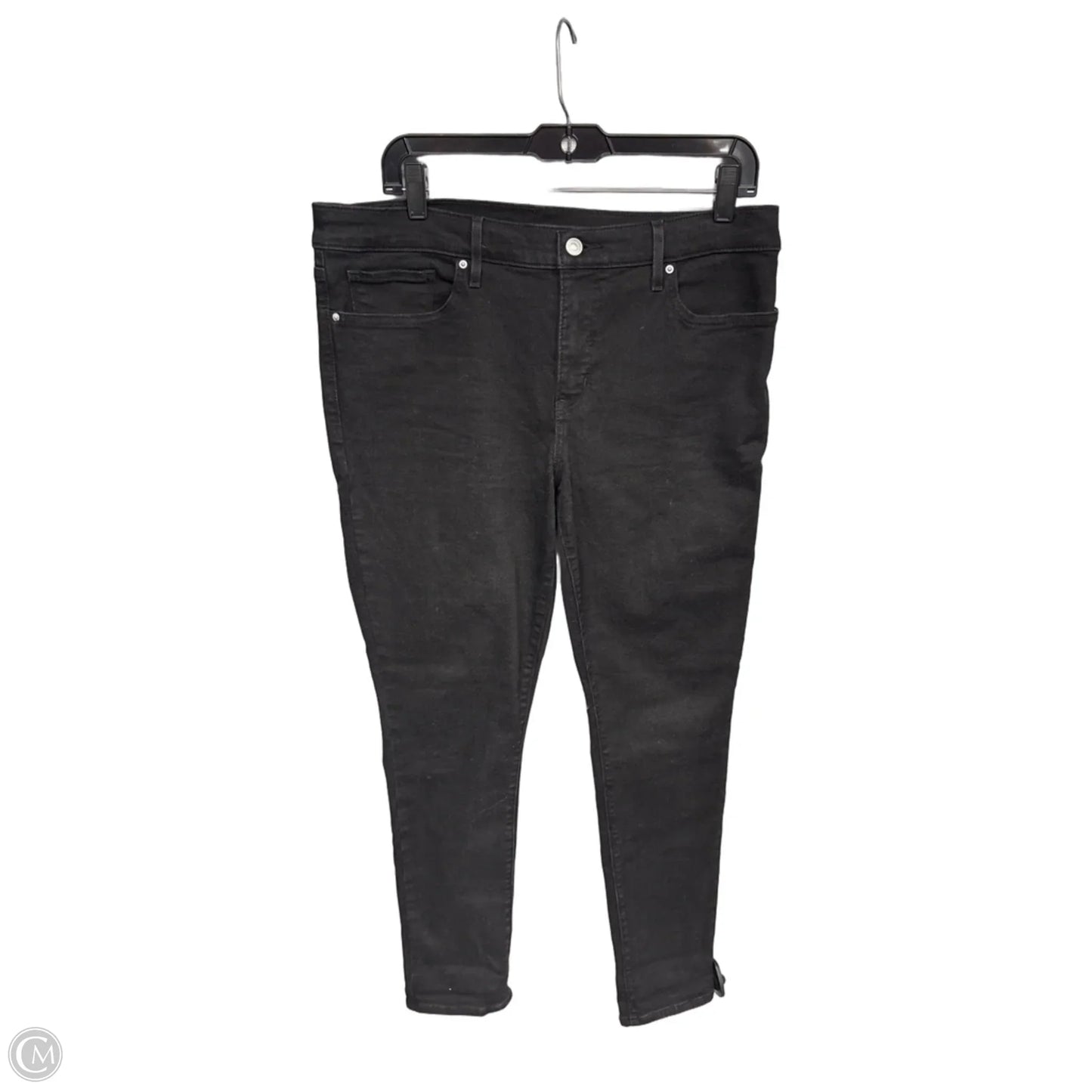 Jeans Straight By Levis In Black, Size: 12