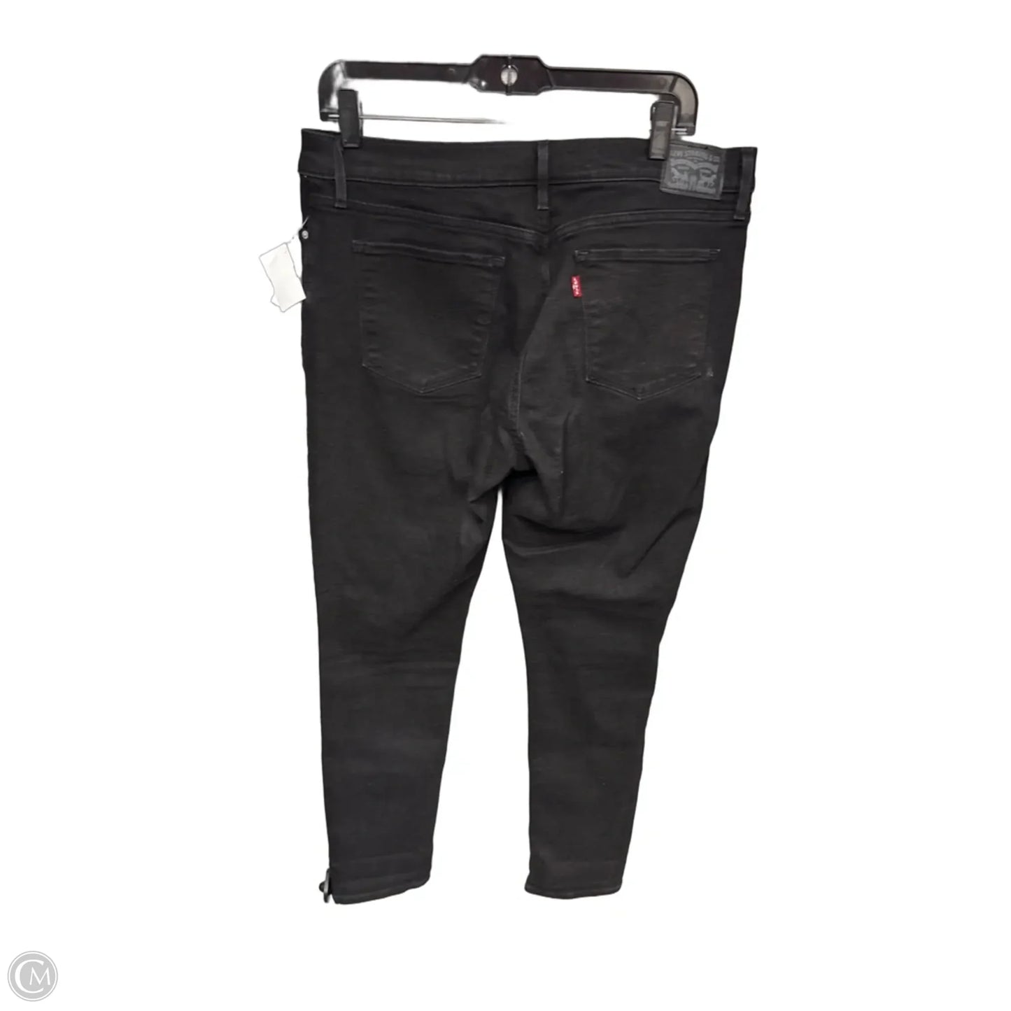 Jeans Straight By Levis In Black, Size: 12