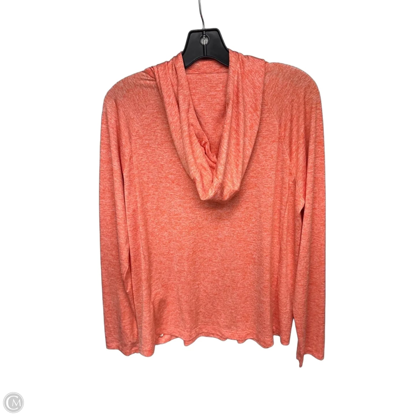 Athletic Top Long Sleeve Hoodie By Under Armour In Orange, Size: Xl
