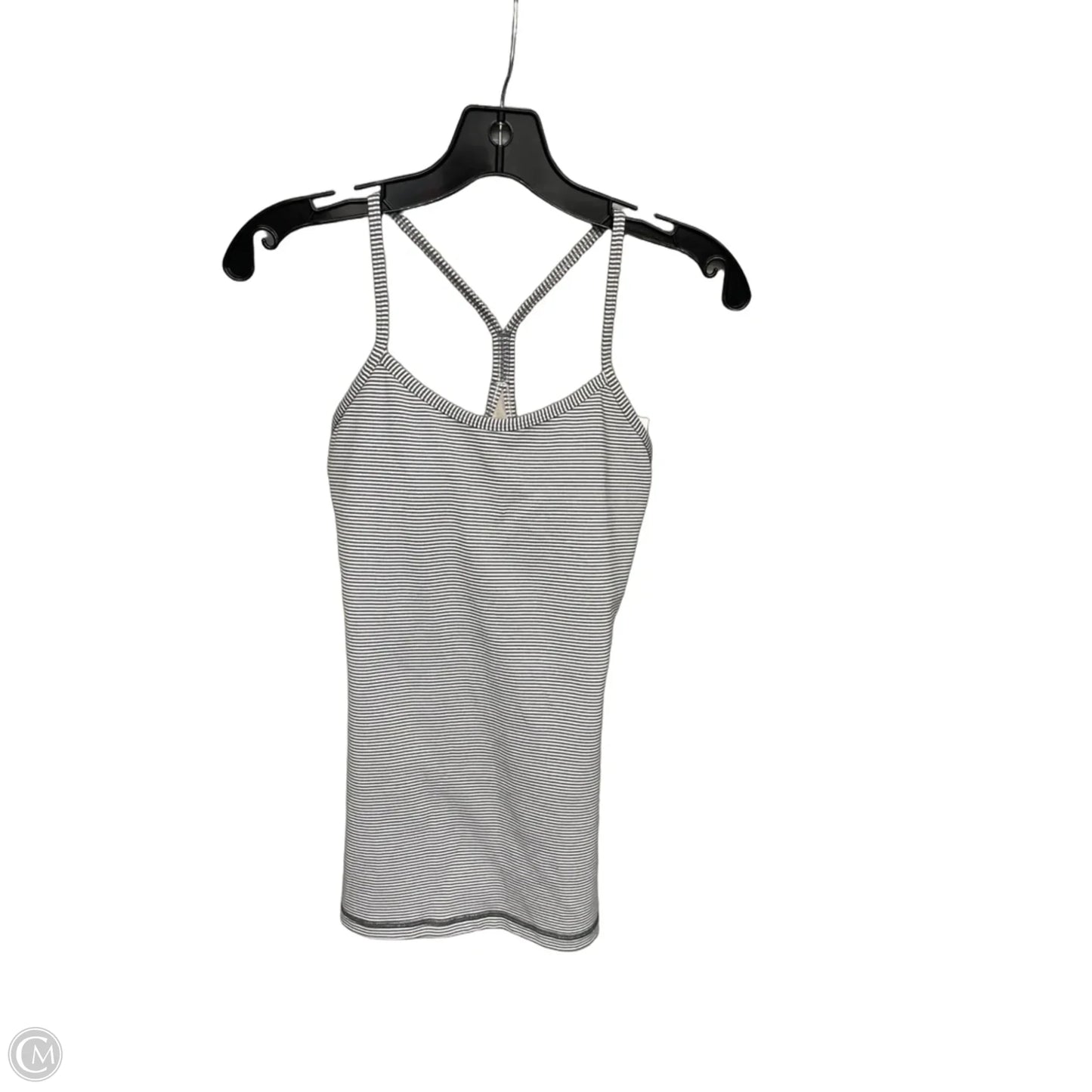 Athletic Tank Top By Lululemon In Grey & White, Size: 4