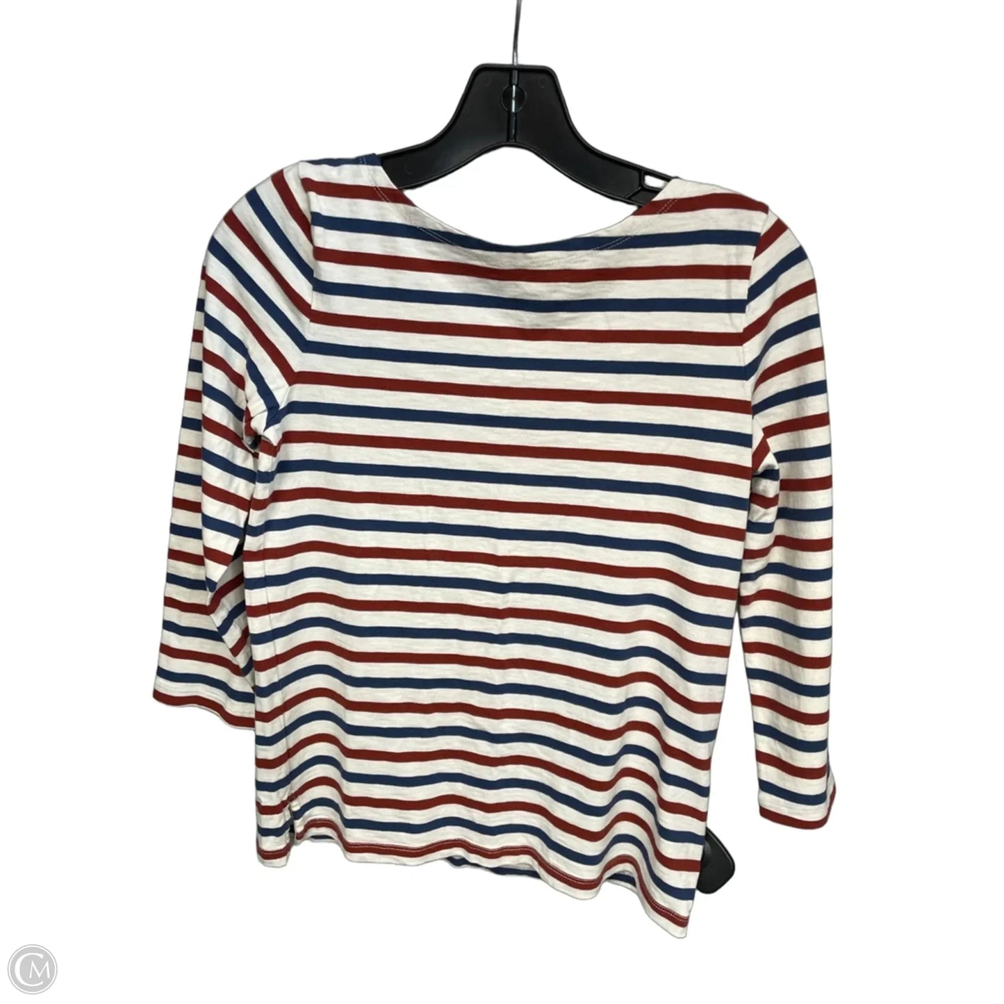 Top 3/4 Sleeve By J. Crew In Blue & Red & White, Size: Xs