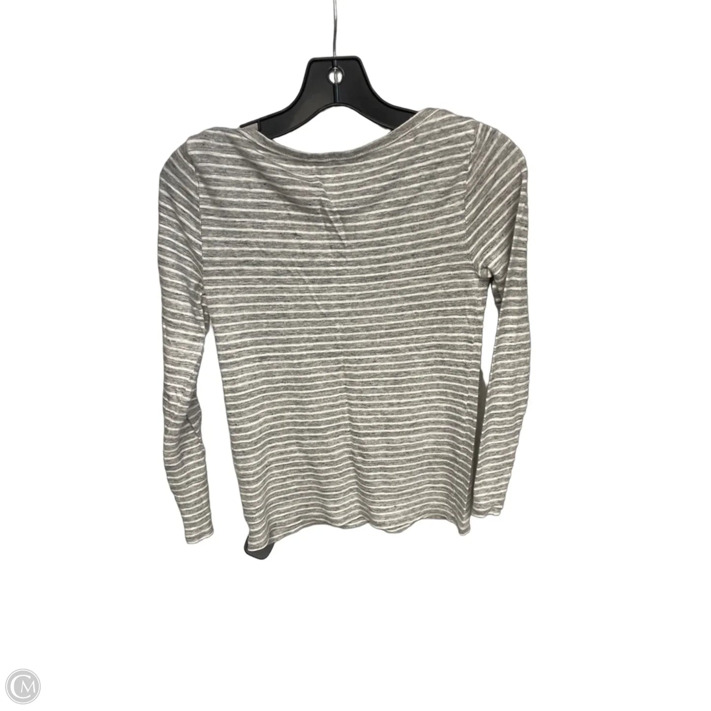 Top Long Sleeve By J. Crew In Grey & White, Size: Xs