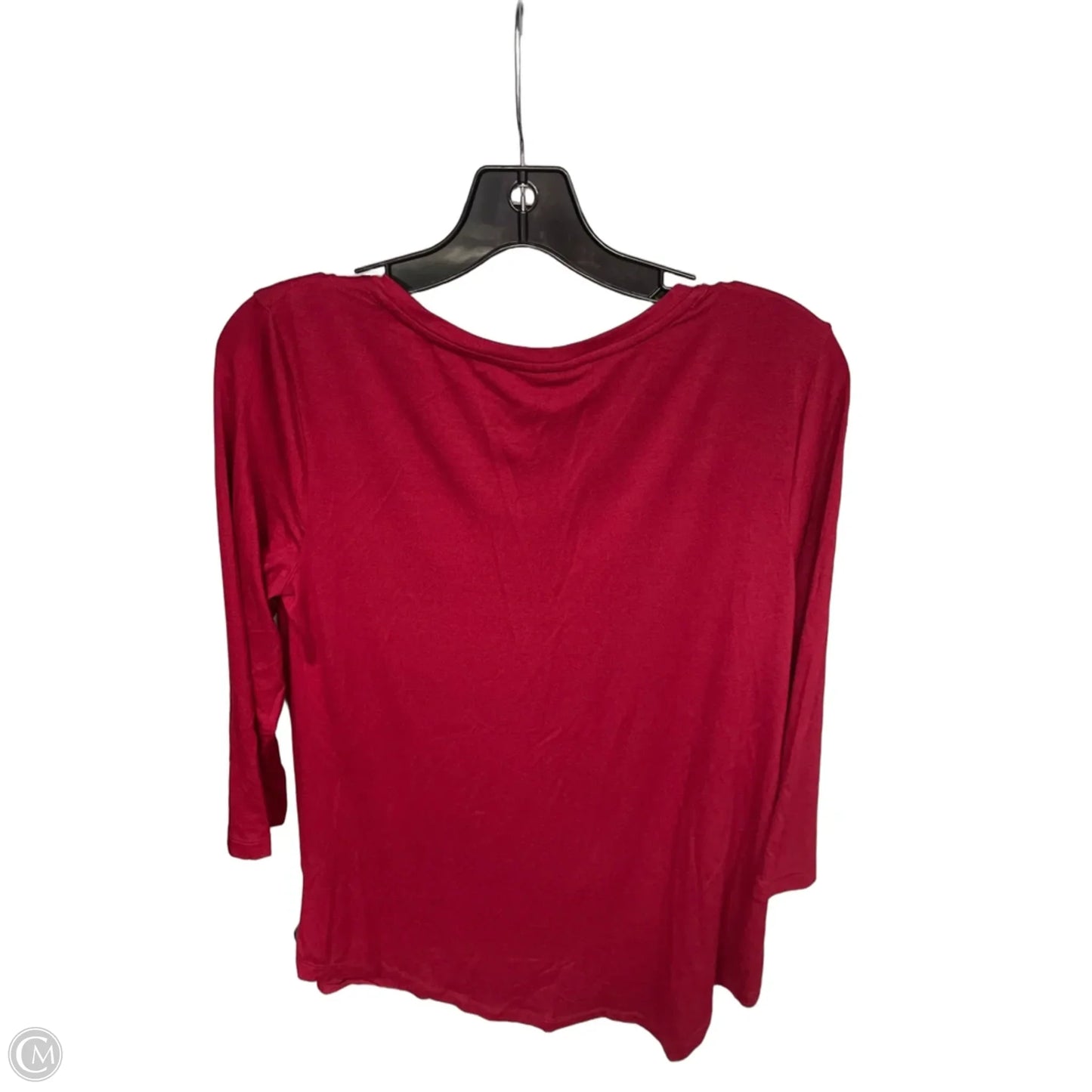 Top Long Sleeve By Jm Collections In Red, Size: S