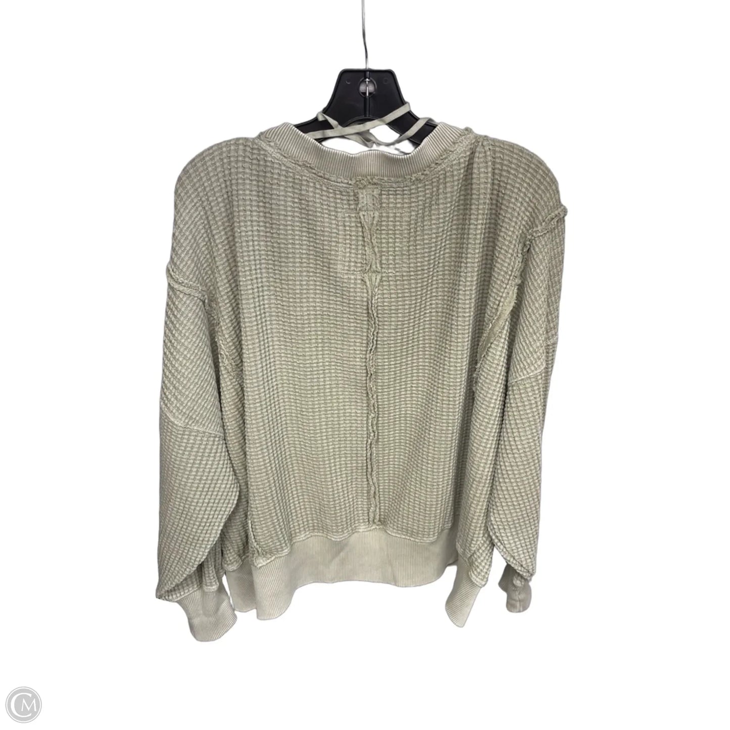 Top Long Sleeve By American Eagle In Green, Size: Xs