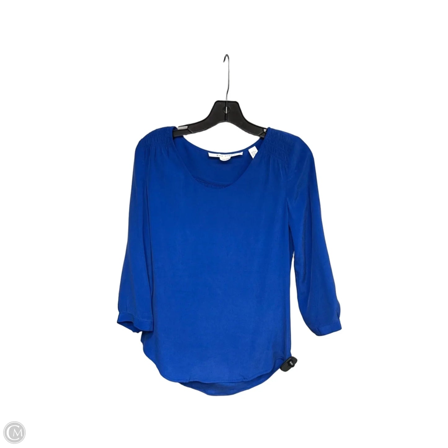 Top 3/4 Sleeve By Max Studio In Blue, Size: Xs