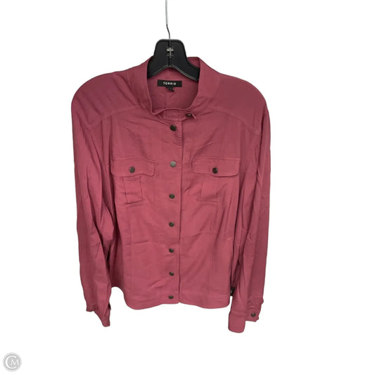 Top Long Sleeve By Torrid In Mauve, Size: 2x