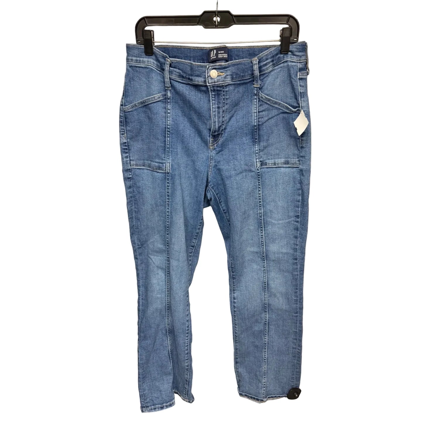 Jeans Boot Cut By Gap In Blue Denim, Size: 16