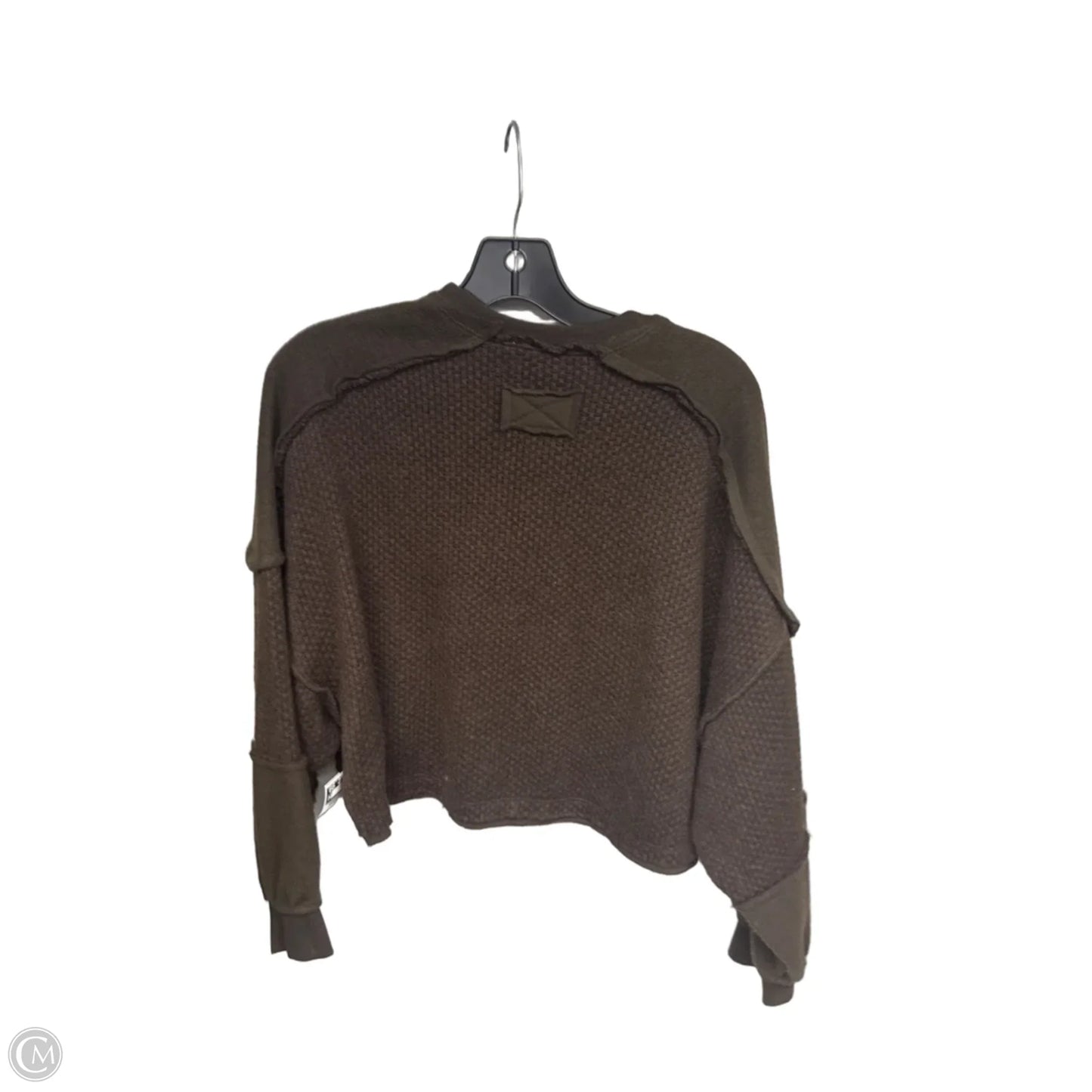 Top Long Sleeve By Out From Under In Brown, Size: S