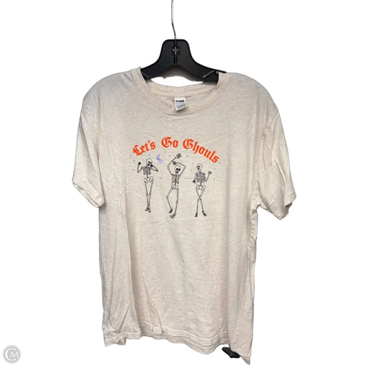 Top Short Sleeve By Pink In Tan, Size: S