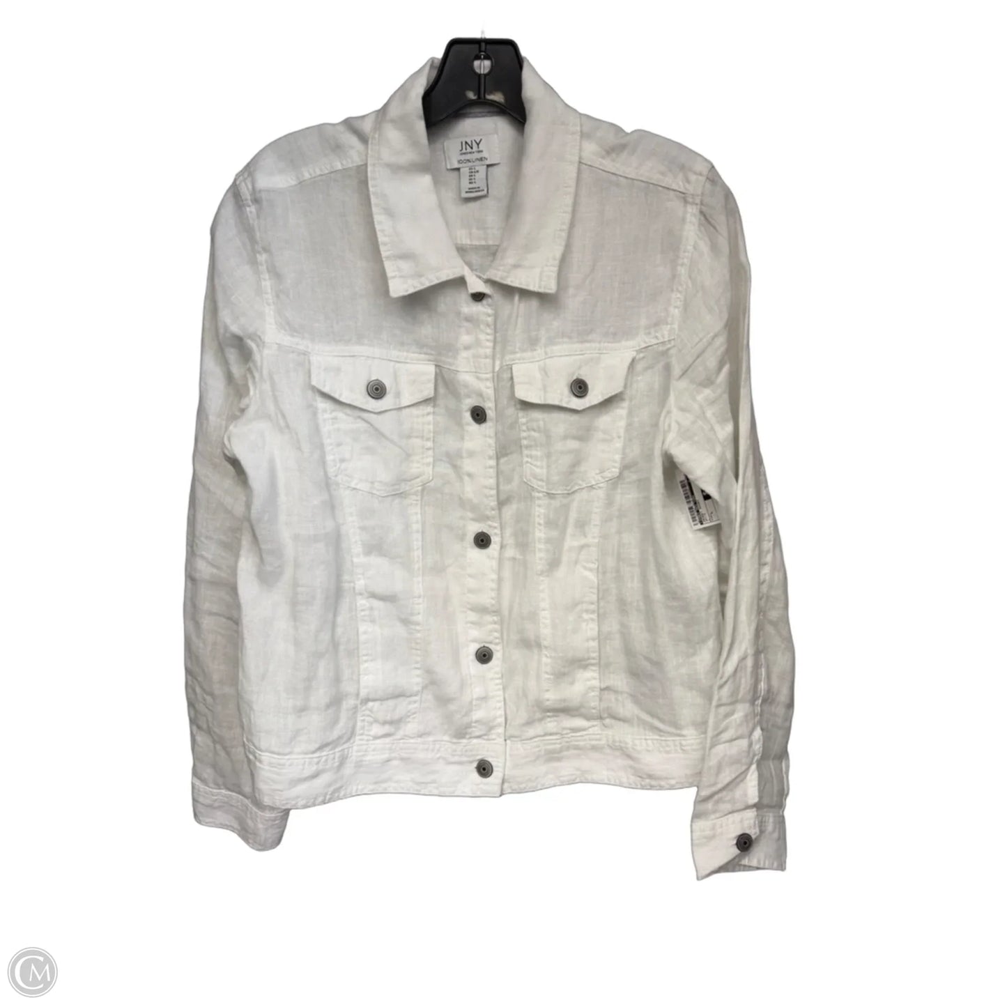 Jacket Shirt By Jones New York In White, Size: L