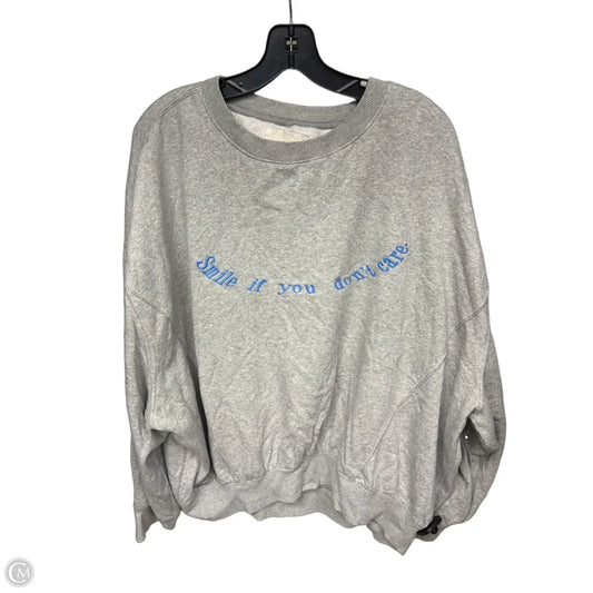 Sweatshirt Crewneck By Urban Outfitters In Grey, Size: L