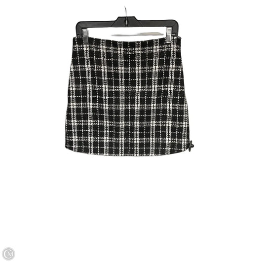 Skirt Mini & Short By Pink Lily In Black & White, Size: L