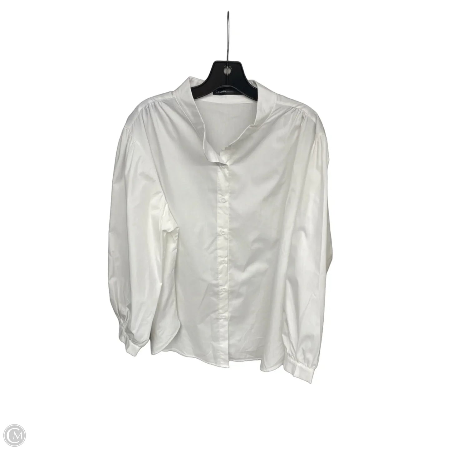 Blouse 3/4 Sleeve By Cmc In White, Size: 4x