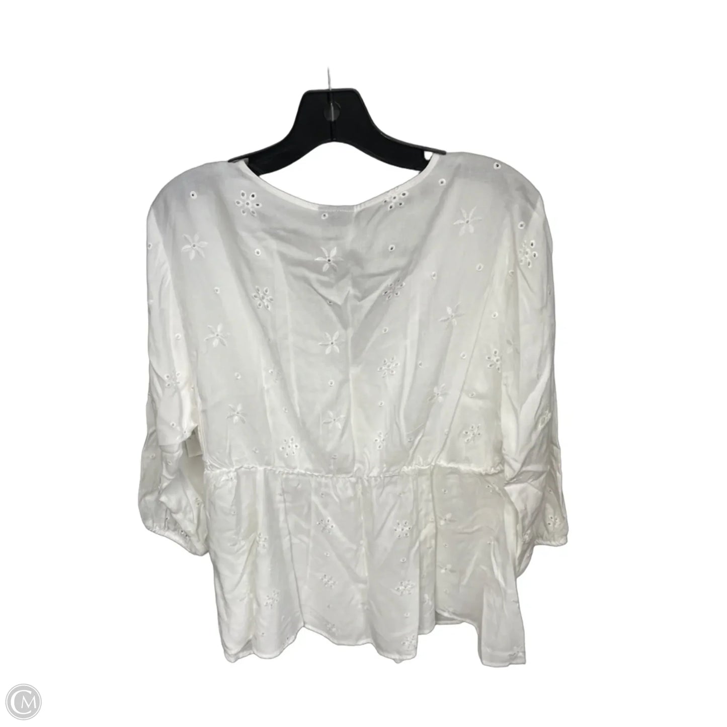 Blouse 3/4 Sleeve By Torrid In White, Size: Xl
