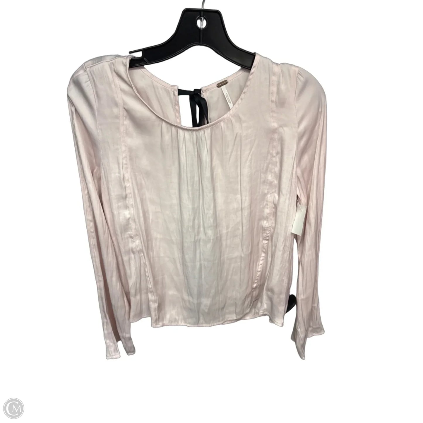Top Long Sleeve By Free People In Pink, Size: S