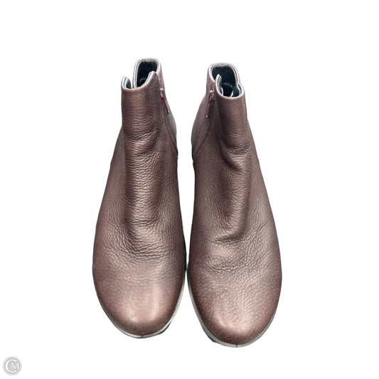 Boots Ankle Heels By Ecco In Brown, Size: 9