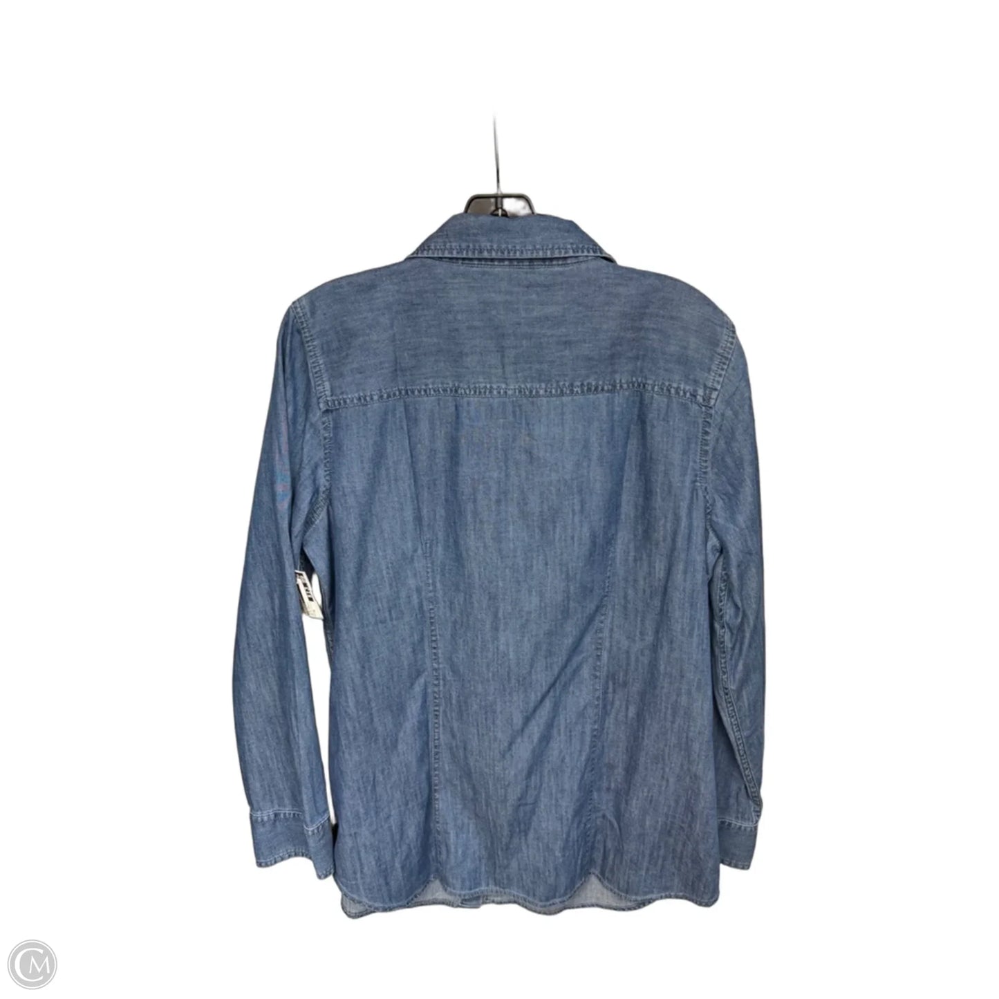 Top Long Sleeve By Talbots In Blue Denim, Size: M