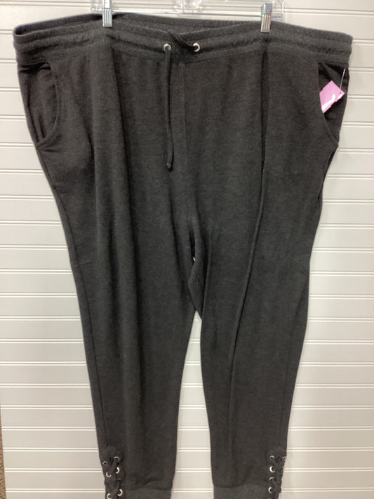 Pants Linen By Roamans In Grey, Size:3X