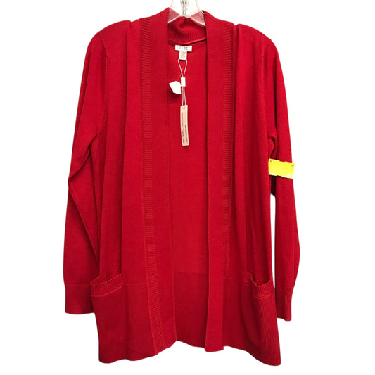 Sweater Cardigan By Spense In Red, Size:Xl