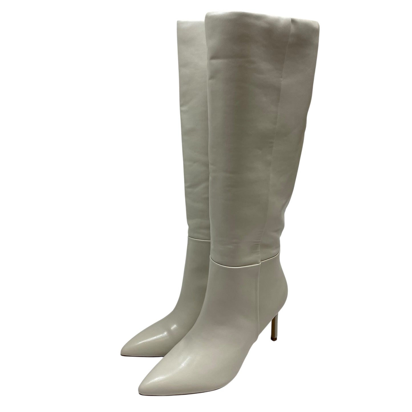 Boots Knee Heels By Madden Girl In Cream, Size:7.5
