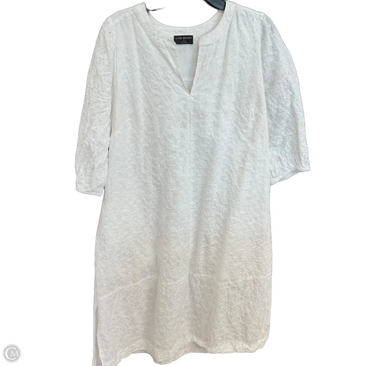 Dress Casual Midi By Lane Bryant In White, Size: 18