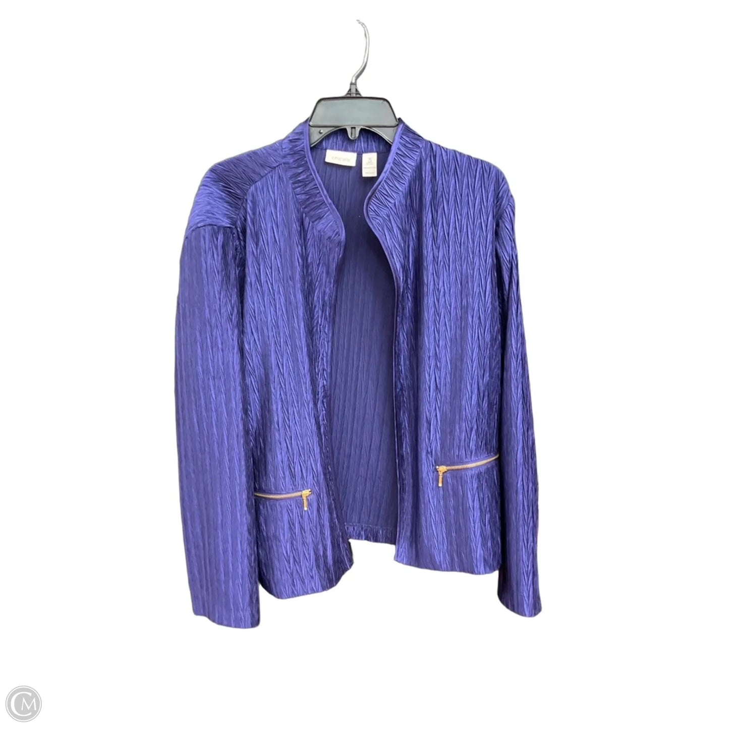 Blazer By Chicos In Blue, Size: Xl