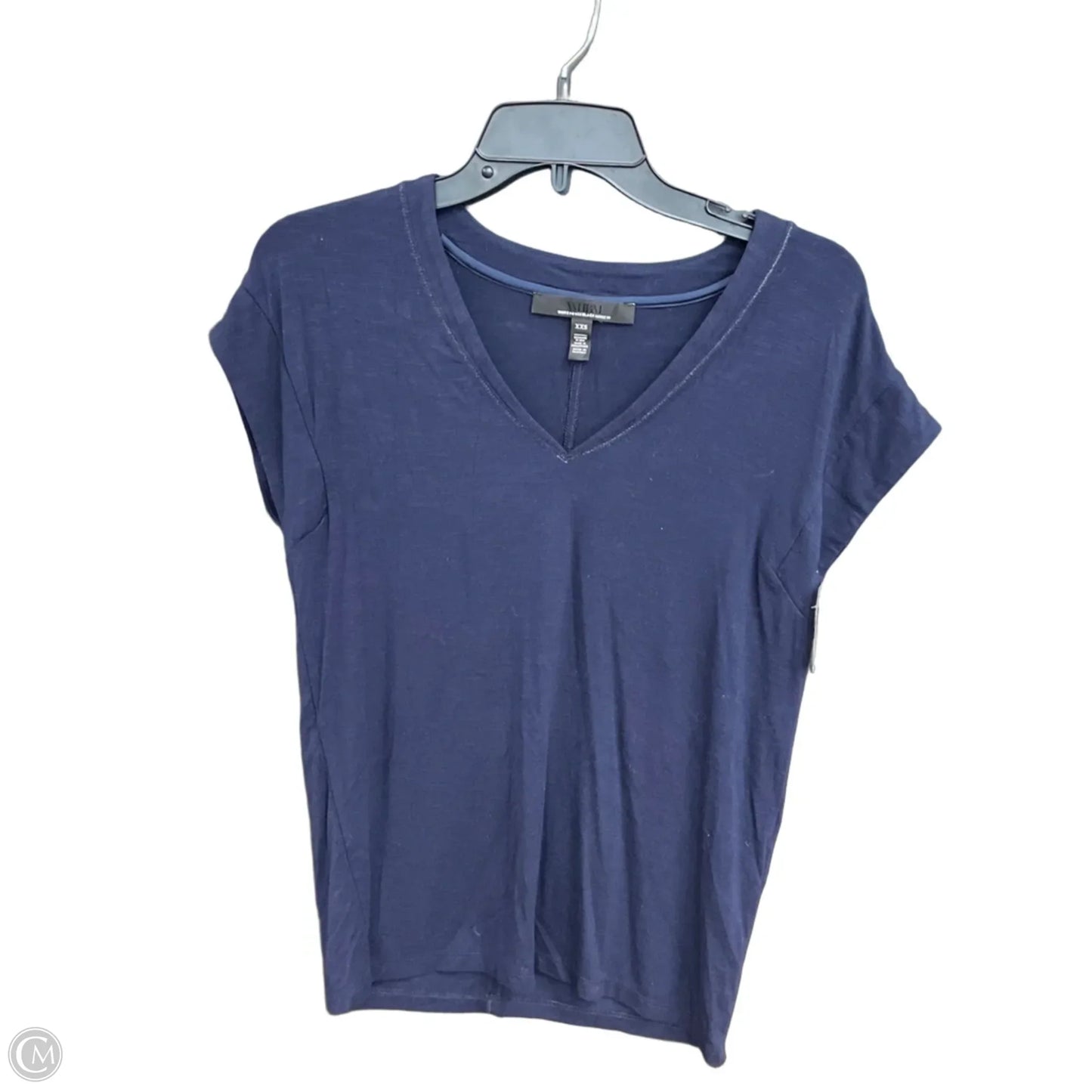 Top Short Sleeve By White House Black Market In Navy, Size: Xs