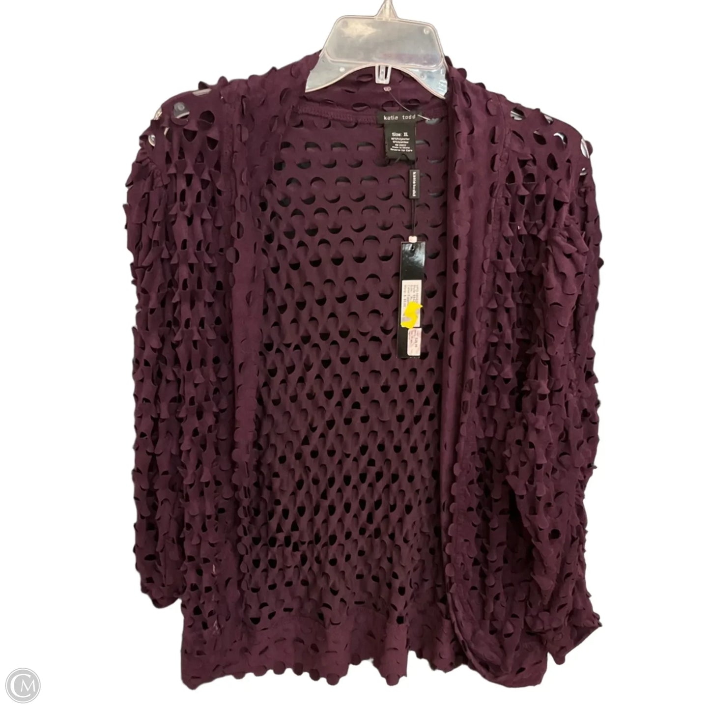 Cardigan By Clothes Mentor In Purple, Size: Xl