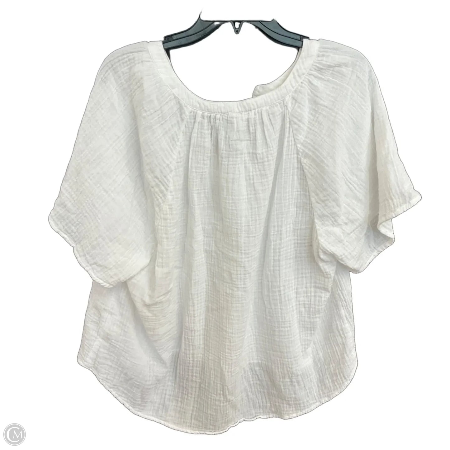 Top Short Sleeve By Beachlunchlounge In White, Size: Xl