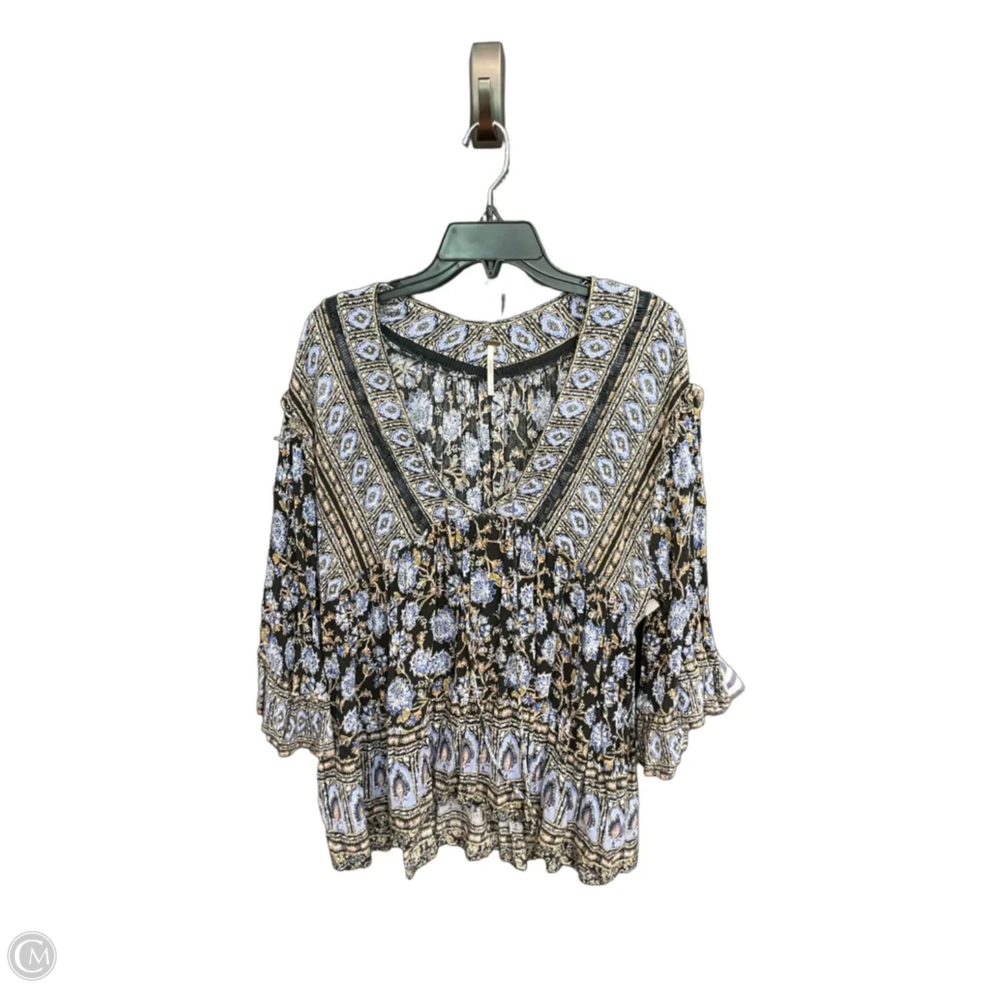 Top Long Sleeve By Free People In Blue, Size: M