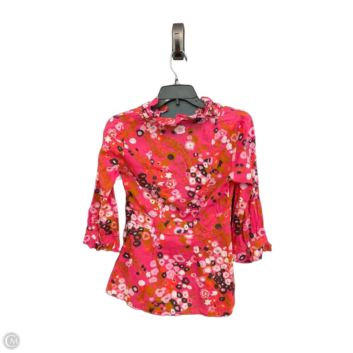 Top 3/4 Sleeve By J. Crew In Floral Print, Size: S