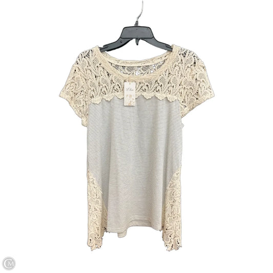 Top Short Sleeve By L Love In Grey, Size: S