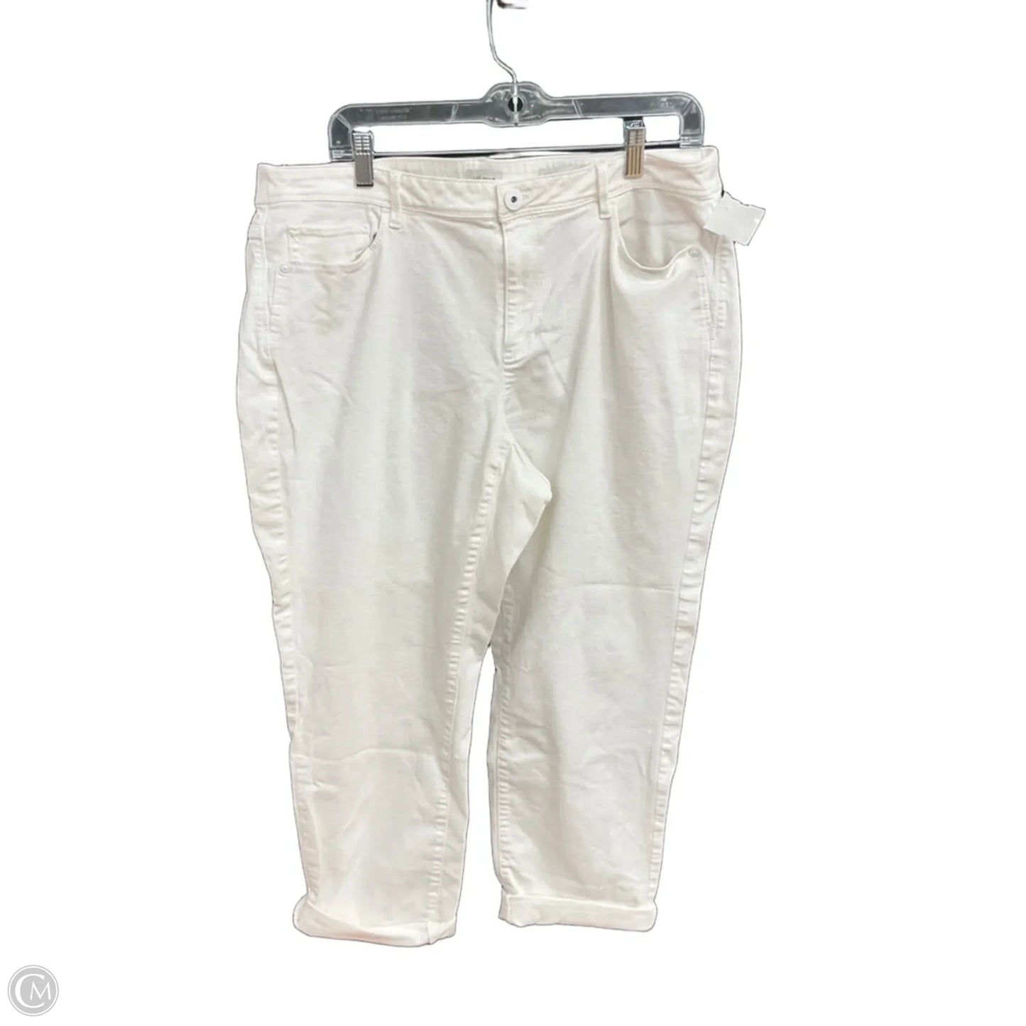 Jeans Straight By J. Jill In White Denim, Size: 18