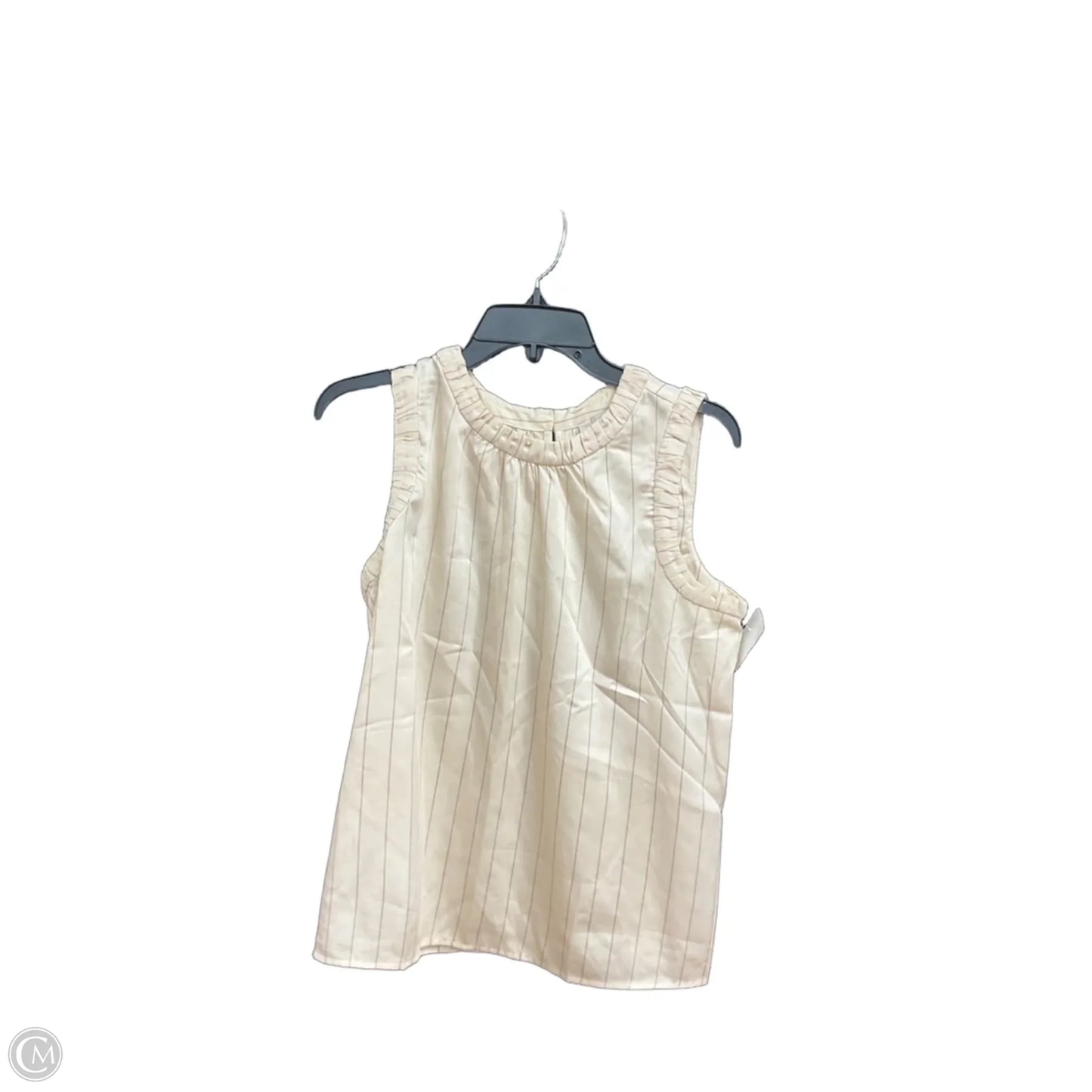 Top Sleeveless By Loft In Cream, Size: M